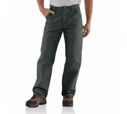 CARHARTT WASHED DUCK WORK PANT MOSS