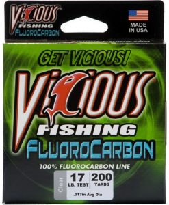 vicious fishing 17 lb./200 yd. 100% fluorocarbon spool