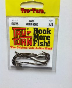 tru turn bass worm hook 6 pk.