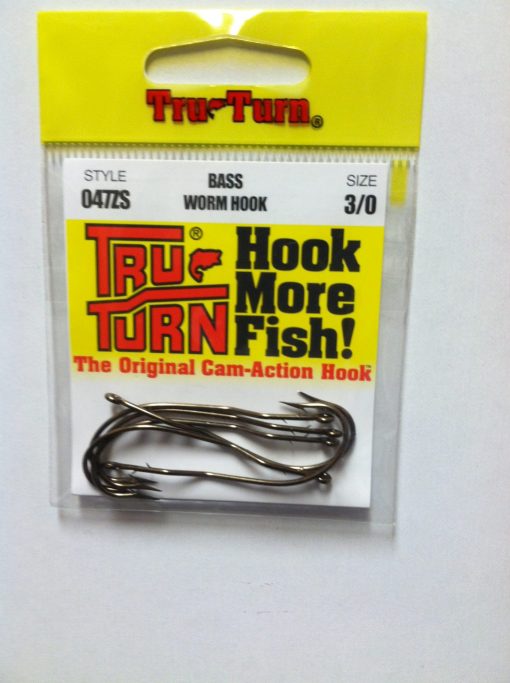 tru turn bass worm hook 6 pk.