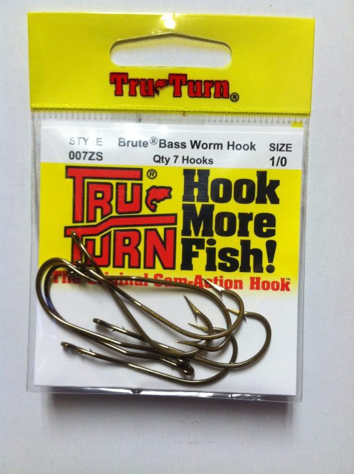 Tru Turn Brute Bass Worm Hook 7 Pk.