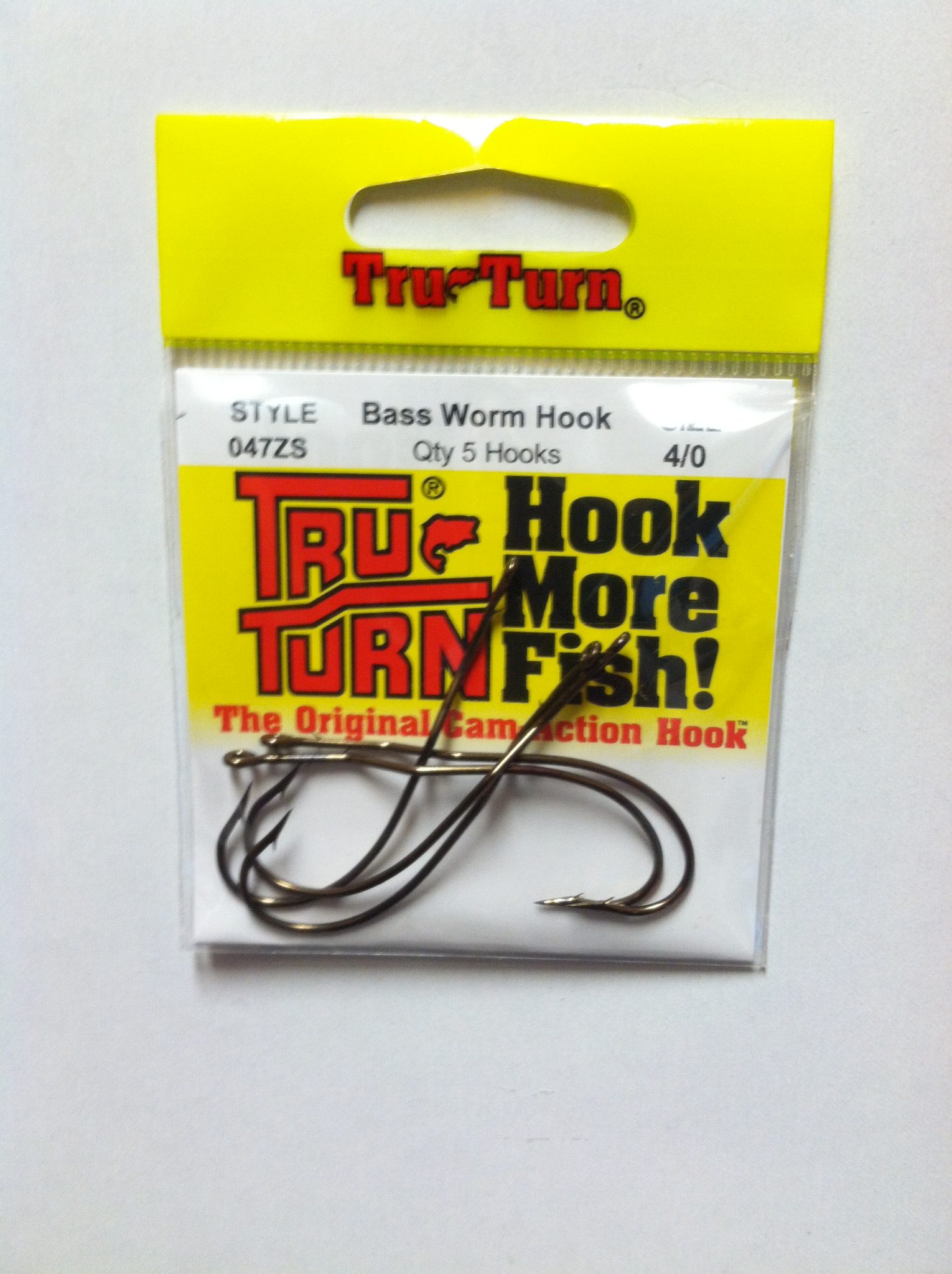 Tru Turn Bass Worm Hook 5 Pk.