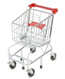 melissa & doug shopping cart toy - metal grocery wagon