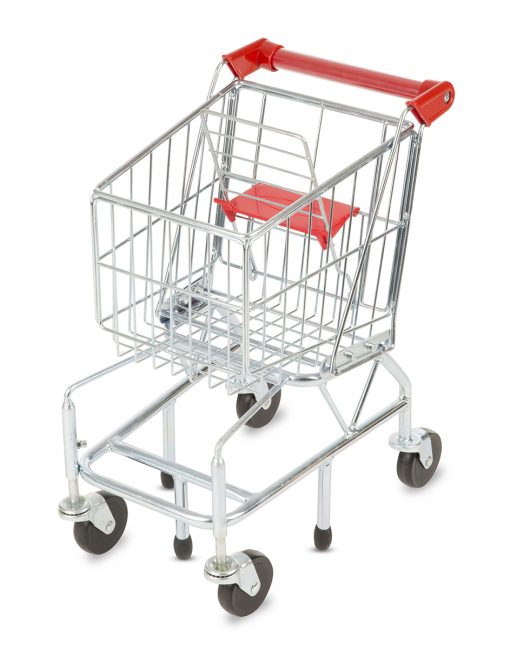melissa & doug shopping cart toy - metal grocery wagon