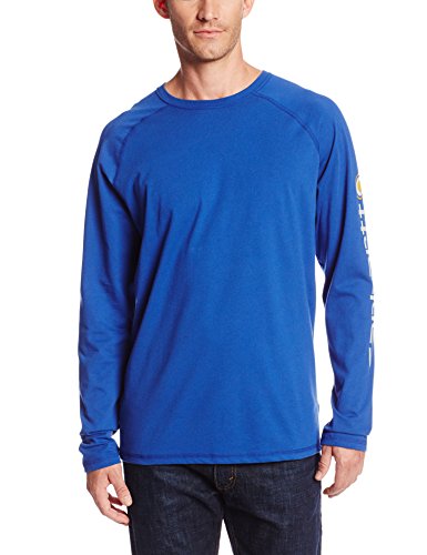 carhartt men's force cotton delmont sleeve graphic t-shirt nautical blue