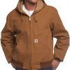 carhartt men's thermal lined duck active jacket j131 carhartt brown