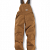 carhartt youth duck washed bib overall