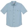 carhartt men's short-sleeve chambray shirt