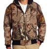 carhartt men's quilted flannel lined camo active jacket,camo