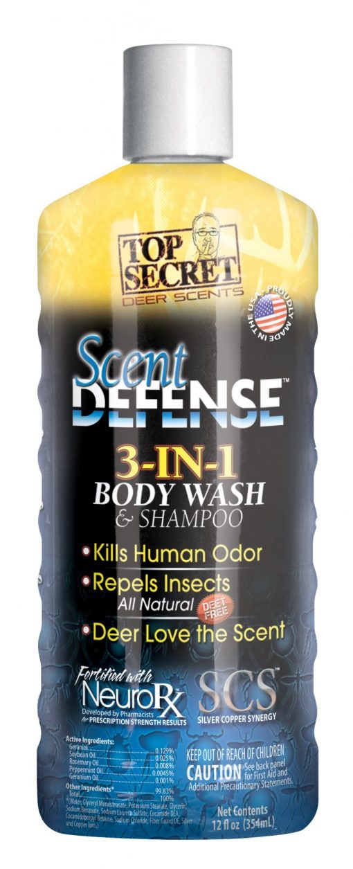 top secret scent defense body wash & shampoo 12 oz.
