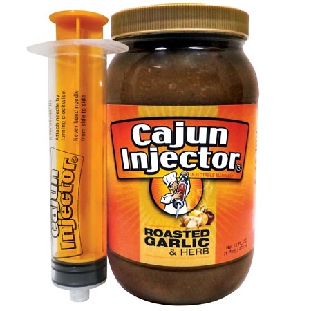 cajun injector roasted garlic marinade with injector 16 oz.