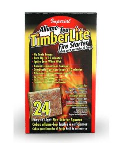 timberlite 24 pc firestarter squares