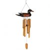 woodstock chimes wood mallard duck bamboo chime - hand carved