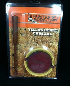 hunter's addiction yellow heart crystal - custom turkey call