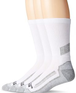 carhartt men's 3 pack force performance work crew socks, white, 10-13 sock 6-12 shoe