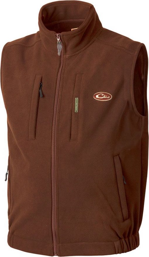 drake mst-windproof-fleece-layering-vest-s-brown