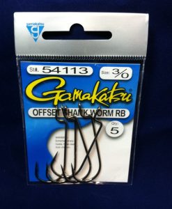 gamakatsu offset shank worm-round bend 5 pk.