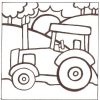 paint-a-doodle 12 x 12 tractor painting kit