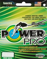 PowerPro Braided Spectra Fiber Microline 65lb. Test/16 lb. Dia./ 300 Yds. (Moss Green)