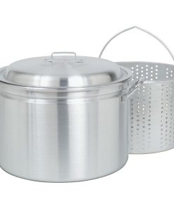 Bayou Classic 4024 24-Quart All Purpose Aluminum Stock pot with Steam and Boil Basket