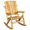 Rocker Chair Single Aspen Log