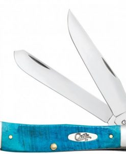 Caribbean Blue Bone Sawcut Jig Trapper Case Knife