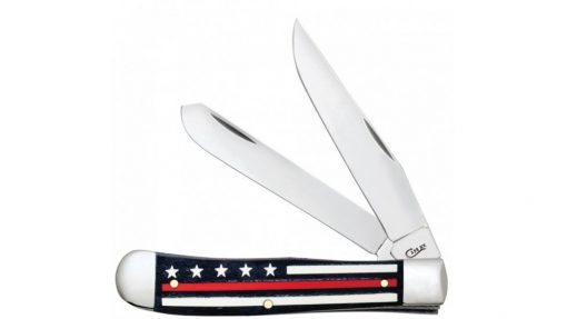 Case Knife Trapper Knife Red Stripes of Service Flag #07310