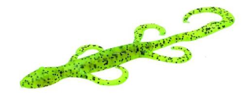 Zoom 6' Lizard Soft Bait 9 Pack - Chartreuse Pepper #002009