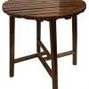 Leigh Country Char-Log Slatted Round Bar Table #TX 93753