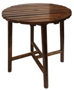 Leigh Country Char-Log Slatted Round Bar Table #TX 93753