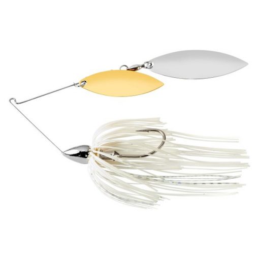 War Eagle Double Willow Spinnerbait-3/8 Oz White Silver #WE38NW01S