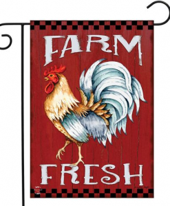 Briarwood Lane Farm Fresh Rooster Garden Flag #G00818