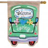 Briarwood Lane Welcome Spring Truck Burlap House Flag #HFBL-H01175