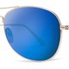 Abaco Avery Gold Blue Mirror