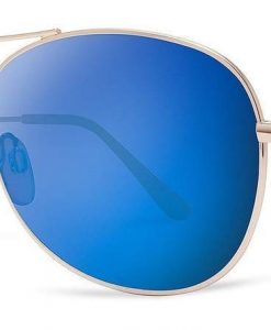 Abaco Avery Gold Blue Mirror