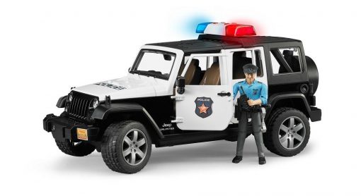 Bruder Jeep Rubicon Police Car w/ Policeman #BT2526