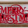 K & K Interiors Framed Wood Sign With Raised Metal - Red And White #54426A