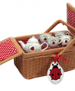 Schylling Ladybug Tea Set Basket #LBTSB