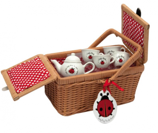 Schylling Ladybug Tea Set Basket #LBTSB