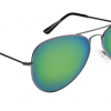 Blue Otter Polarized Sunglasses Coosa XL Gun Metal-Palm Green Nylon