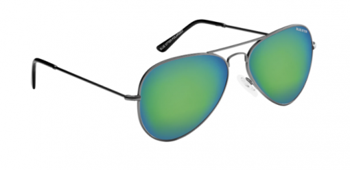 Blue Otter Polarized Sunglasses Coosa XL Gun Metal-Palm Green Nylon