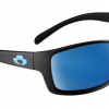 Blue Otter Polarized Sunglasses Oconee Matte Black-Pacific Blue Nylon