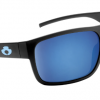Blue Otter Polarized Sunglasses Rabun Matte Black-Pacific Blue Nylon