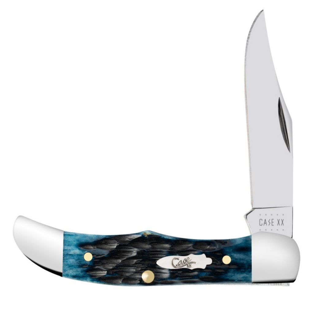 Case Denim Bone Pocket Hunter Knife CK10881 Safford Trading Company