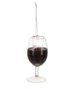 Ganz Christmas Merlot Wine Glass Ornament #EX25630