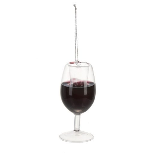 Ganz Christmas Merlot Wine Glass Ornament #EX25630
