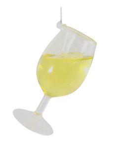 Ganz Holiday Ornament Cheer-Donnay - Wine Glass Celebrate Drink #EX24351