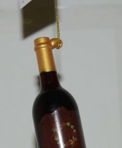 Ganz Merry Merlot Wine Bottle Glass Mouth Blown Ornament #EX24074