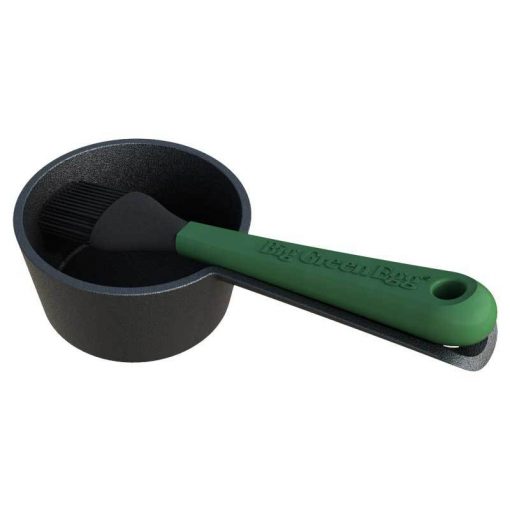 big green egg cast iron pot w bast brush