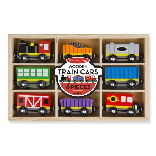 Melissa & Doug Wooden Train Cars #5186